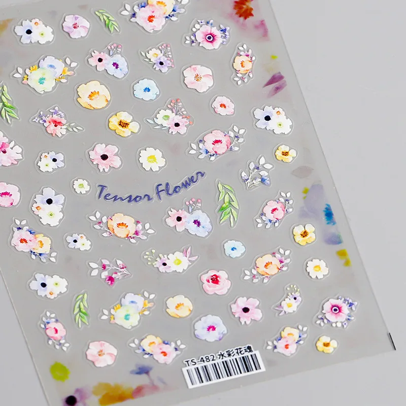 Наклейки для ногтей с прессованным цветком 1 шт. |