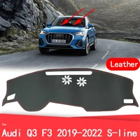 leather non slip dashboard stitch cover sun pad mat for audi q3 f3 2019 2022 s line rs