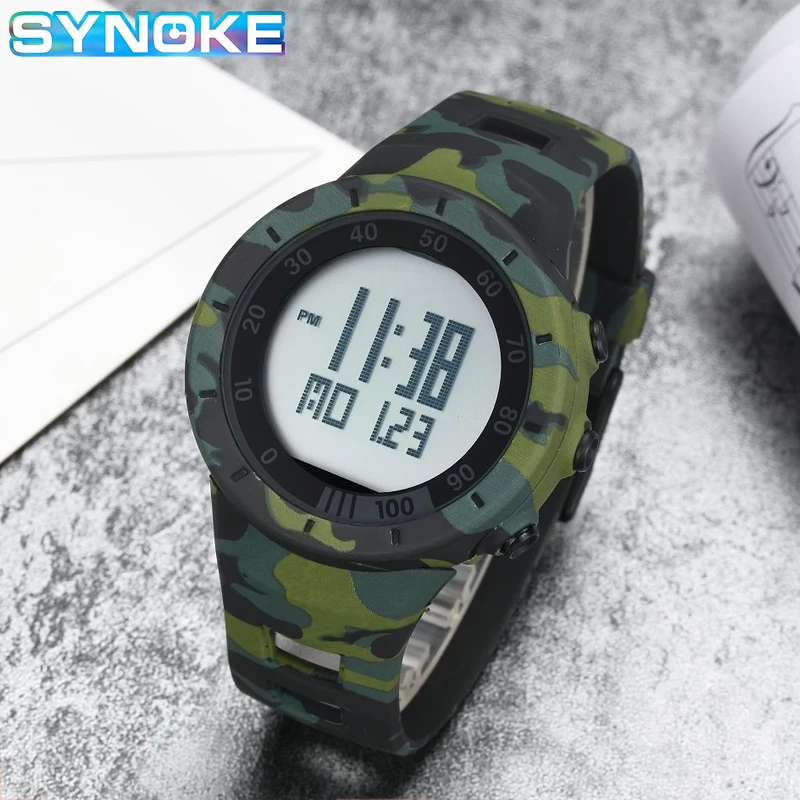 Часы наручные мужские цифровые в стиле милитари спортивные водонепроницаемые с