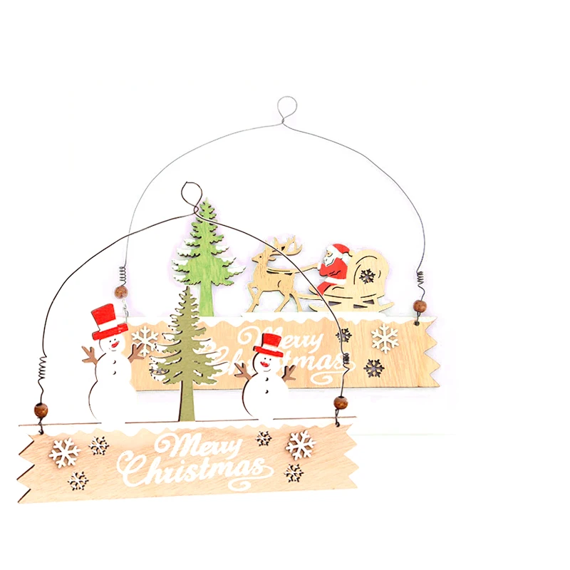 Деревянная подвесная дверь с надписью/Рождественская открытка надписью в