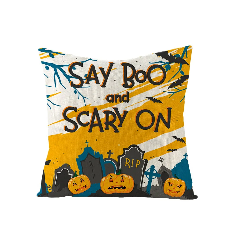 

Home halloween hug pillowcase custom 2020 new anime printed linen cushion cover sofa hug pillowcase wholesale