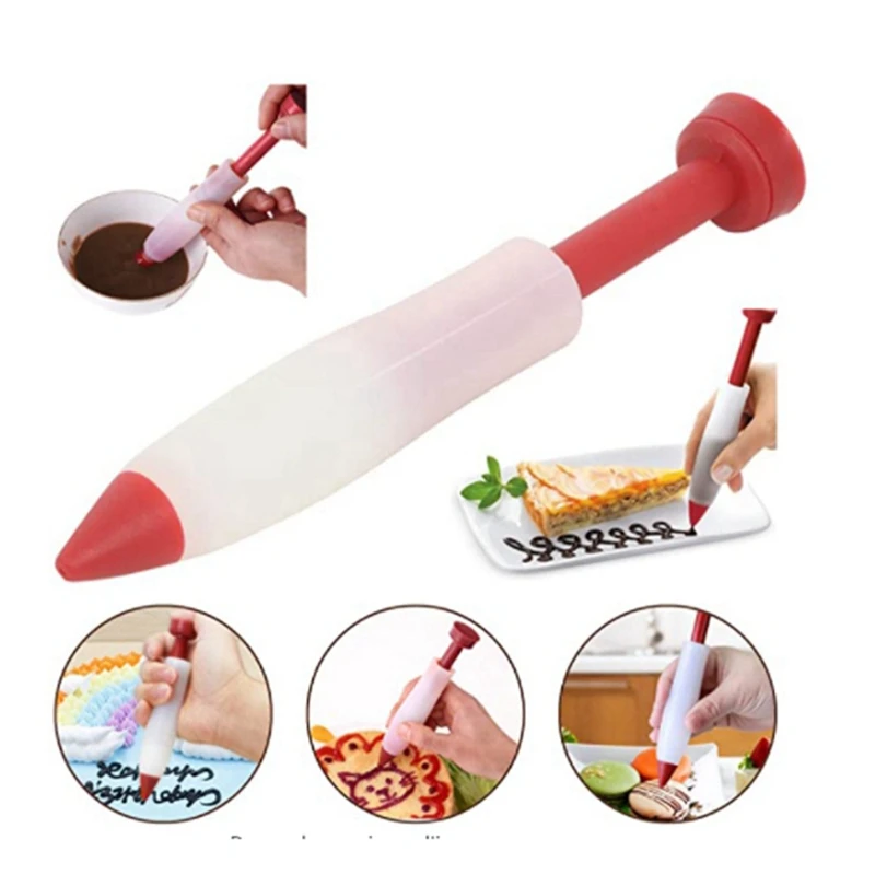 

Silicone Injection Tool Cream Chocolate Dessert Cookie Cupcake Cake Decorating Pen