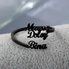 Кольцо из нержавеющей стали с различными именами, индивидуальное штабелируемое ювелирное изделие с именем семьи, подарок для женщин с тремя именами