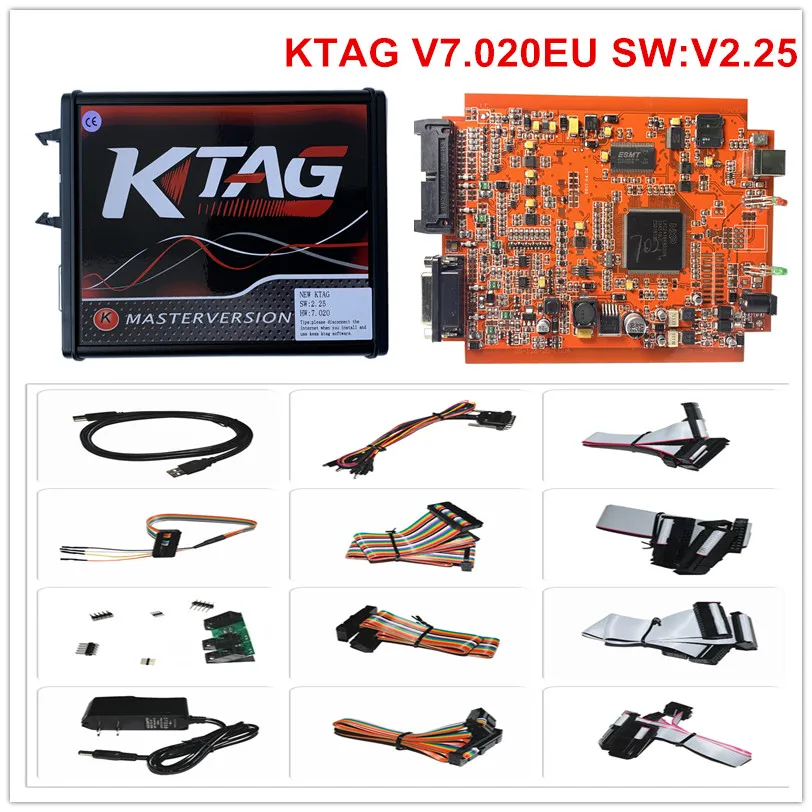 Онлайн мастер красный KESS V2 V5.017 V2.47 KTAG V7.020 V2.25 OBD2 ECU чип тюнинг 100% без маркера