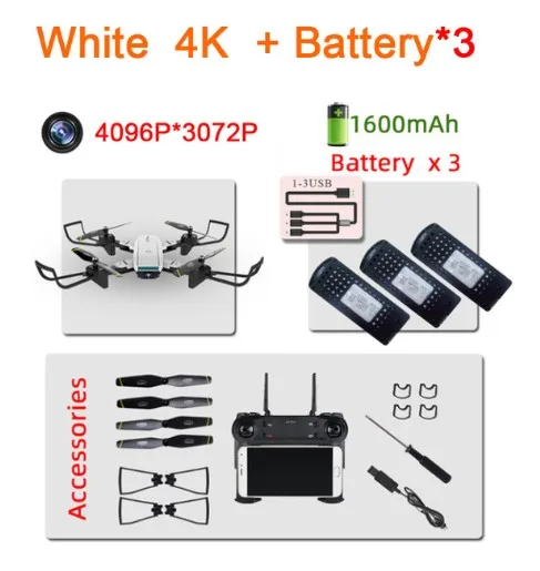 With Foam box SG700 RC Дроны с двойной камерой hd RC вертолет 4k Дрон 20 минут долгий полёт Профессиональный Квадрокоптер Follow Me drohne игрушки - Цвет: With Foam box