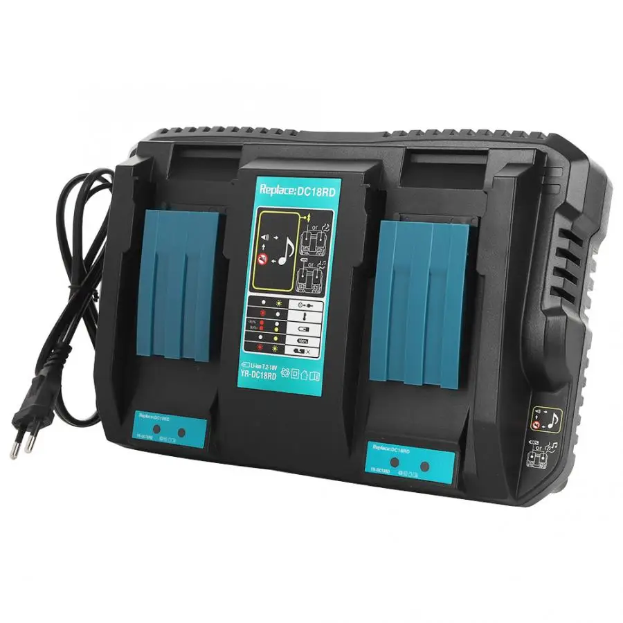 Двойное зарядное устройство с USB интерфейсом DC18RD подходит для BL1830 Bl1430 14 4-18 V |