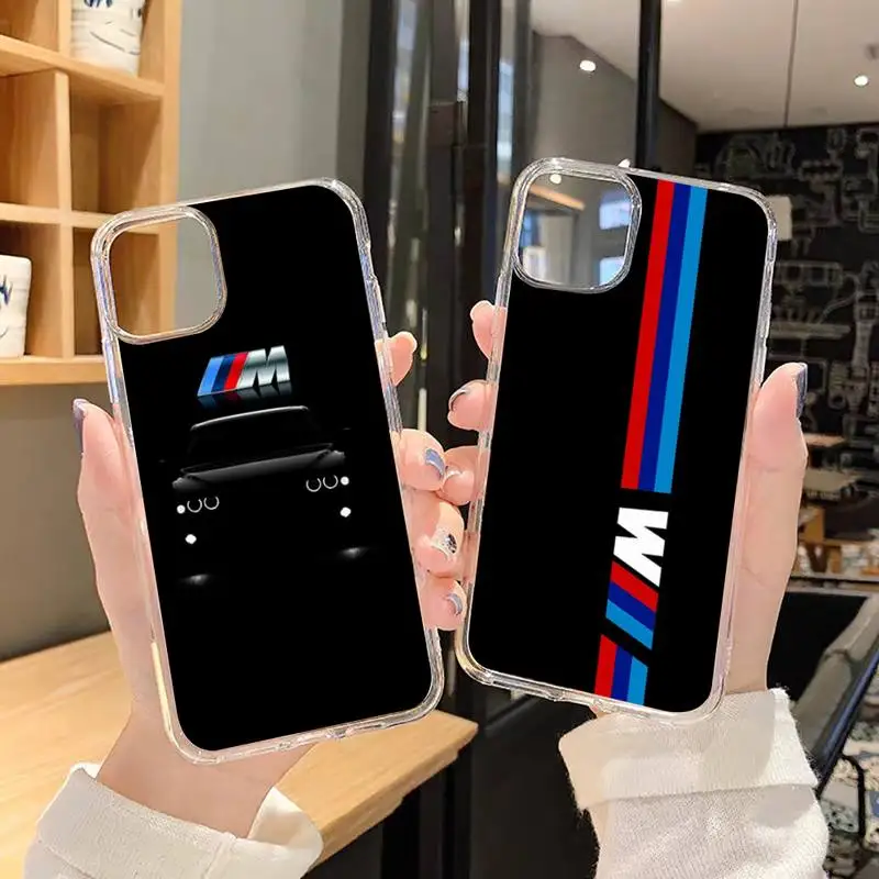 

Fashion sport Famous Car BMWs Phone Case Transparent soft For iphone 5 5s 5c se 6 6s 7 8 11 12 plus mini x xs xr pro max