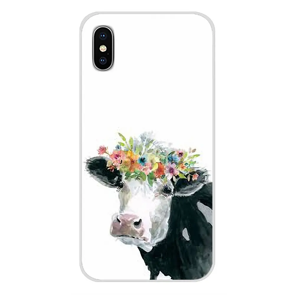 Для huawei G7 G8 P7 P8 P9 P10 P20 P30 Lite Mini Pro P Smart Plus TPU Чехлы для животных крупного рогатого скота корова Акварельная живопись - Цвет: images 10