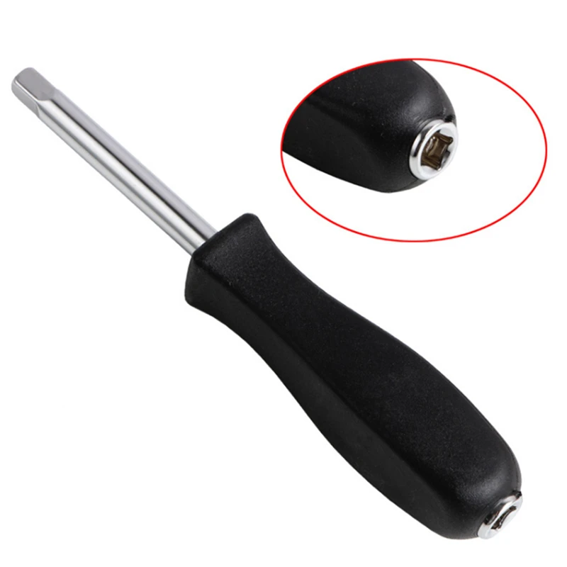 

1/4 Dual-purpose Socket Wrench With 6.3mm Bottom Hole Connection Handle Socket Small Square Rod Spinner Wrench Tool
