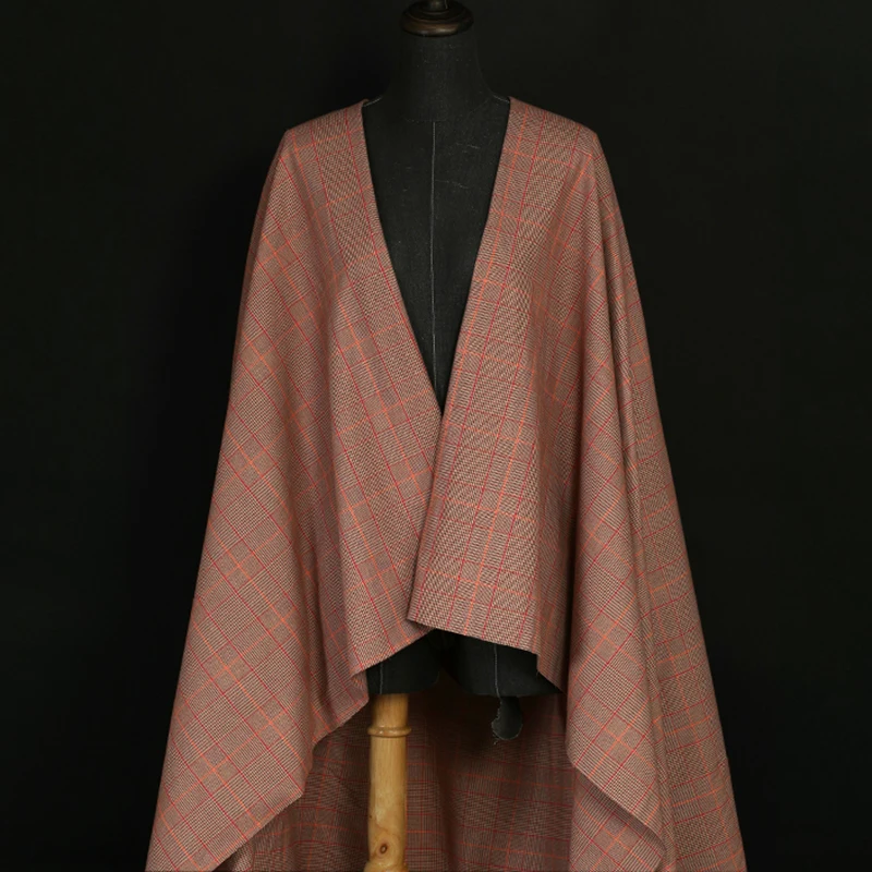 Осенняя Новинка Glen клетчатая льняная и хлопковая ткань для костюма ветровка 145 см