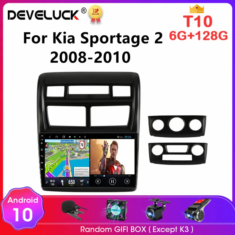 

Android 10 2Din Car Player Stereo audio Radio For Kia Sportage 2 2008 - 2010 Multimedia Video autoradio Speaker RDS GPS MP5 DVD