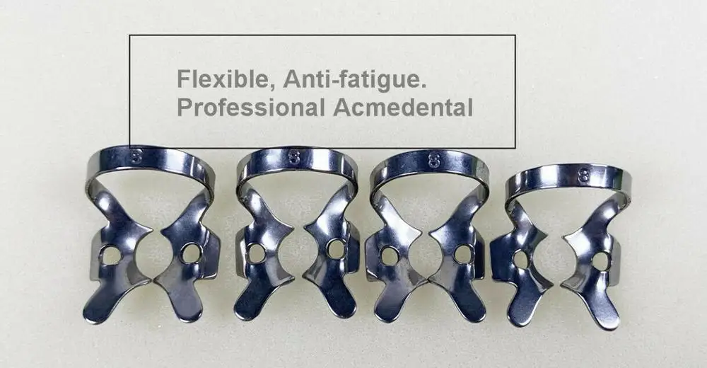 #8 стоматологические SS резиновые плоские листы зажимные клипсы гибкие против