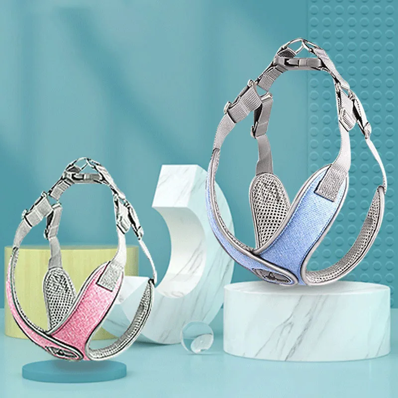 

Reflective Pet Harness and Leash Set Adjustable Breathable Safety Mesh Chest Harness for Walking Outdoor for Small Medium Dogs