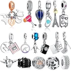 Очаровательная бусина-Шарм ELESHE из серебра с изображением Эйфелевой башни для семейного дома и камеры для путешествий подходят для оригинального браслета DIY ювелирные изделия