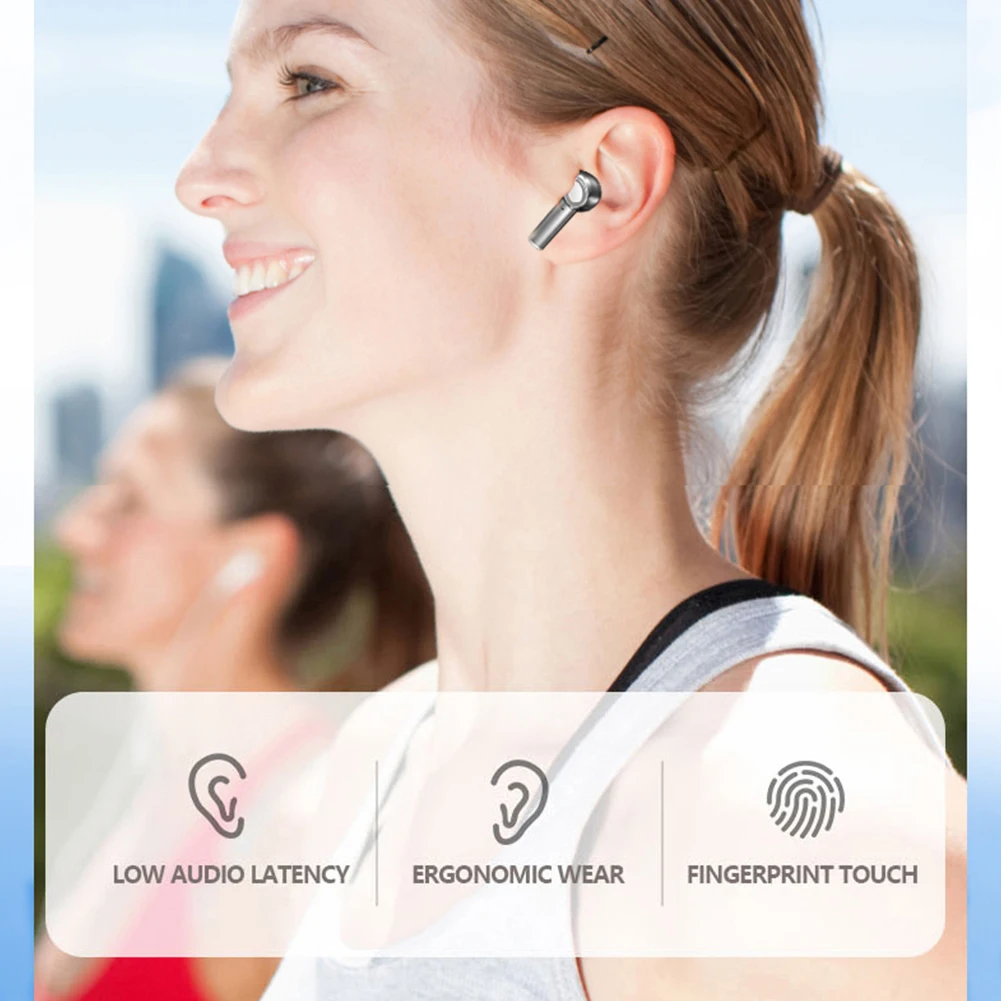 Беспроводные наушники игровые Bluetooth-совместимые с микрофоном стереозвук басами