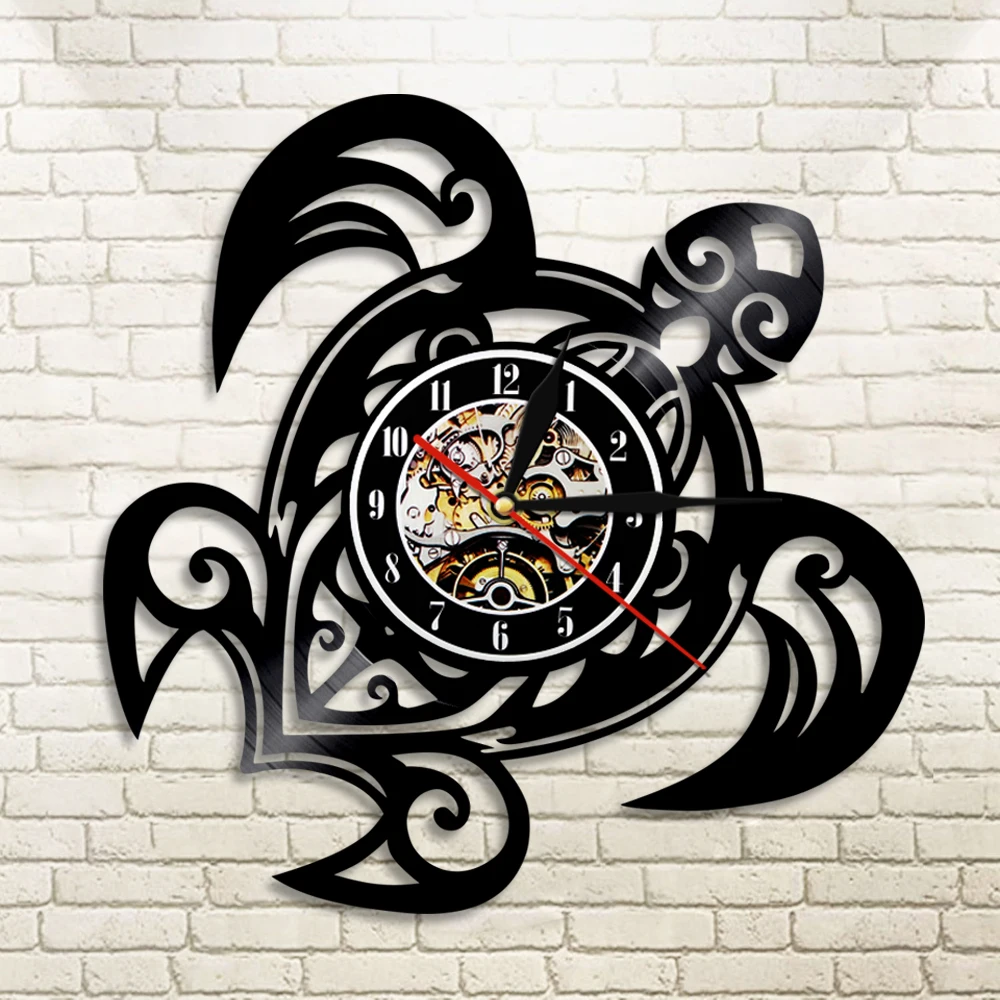 Настенные часы в стиле стимпанк механические виниловые для записи настенные с