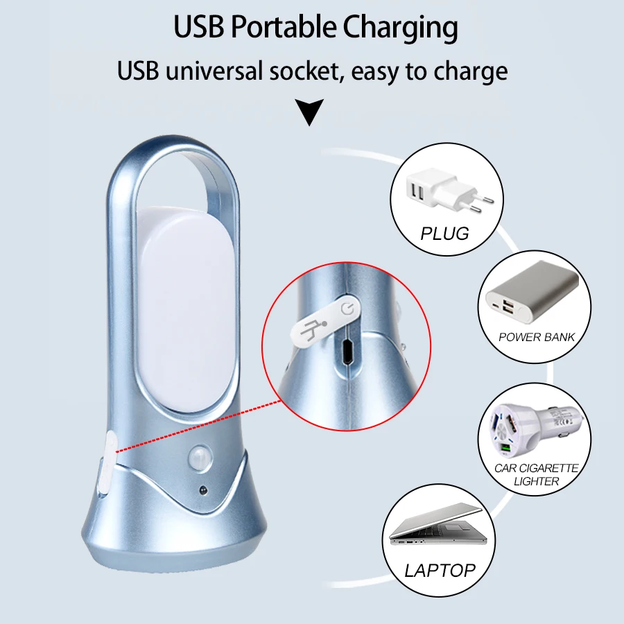 Светодиодный ночсветильник перезаряжаемый фонасветильник 5 в постоянного тока