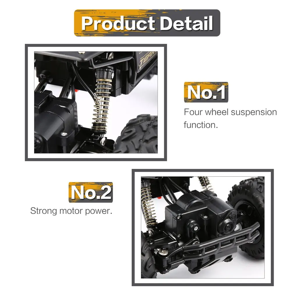 1/16 2 4 GHz сплав корпус Rock Crawler 4WD двойные двигатели внедорожный пульт