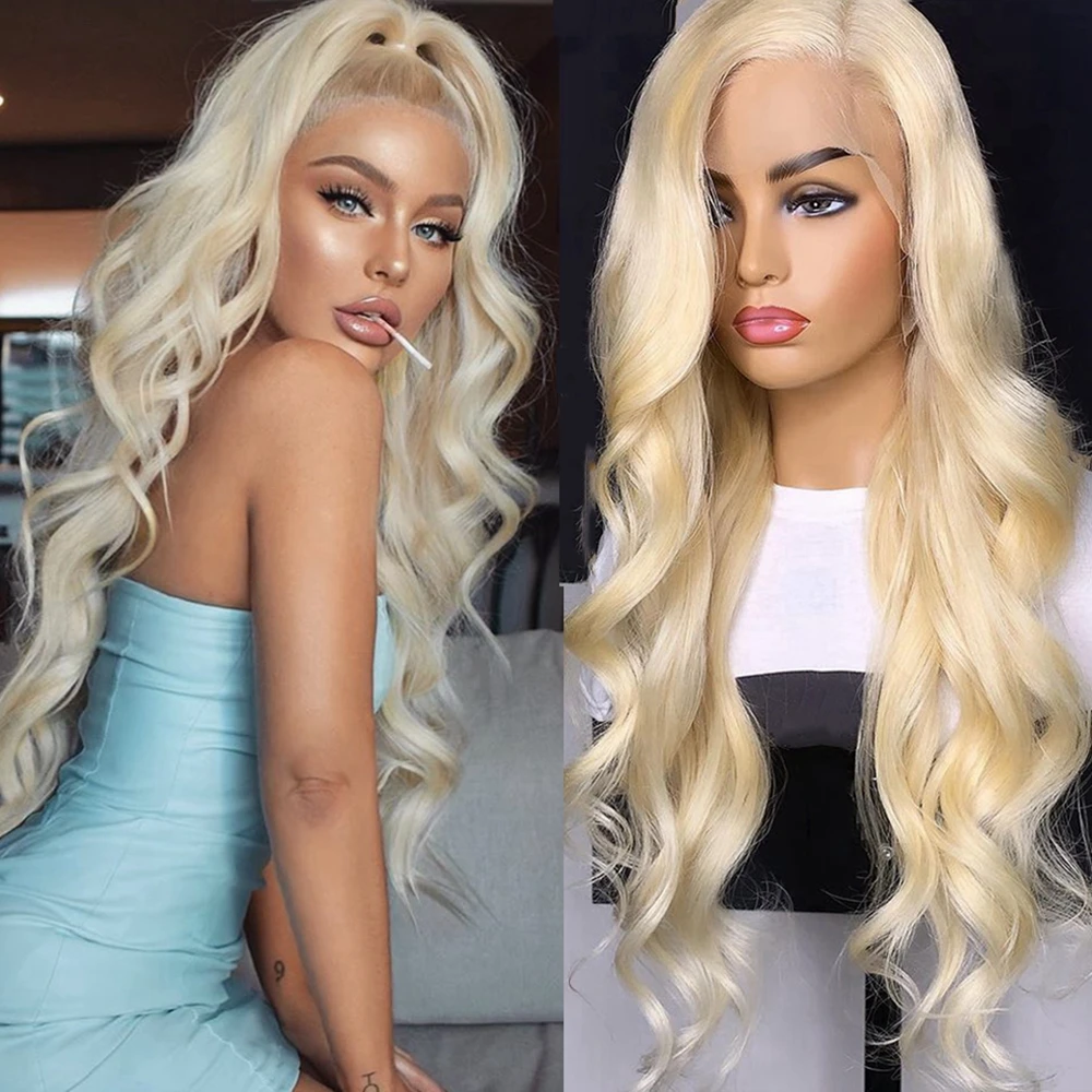 Kryssma Long Wavy Synthetic Wig Lace Front Wig Copper Blonde Lace Part Wigs for Black Women Heat Resistant with Natural Hairline