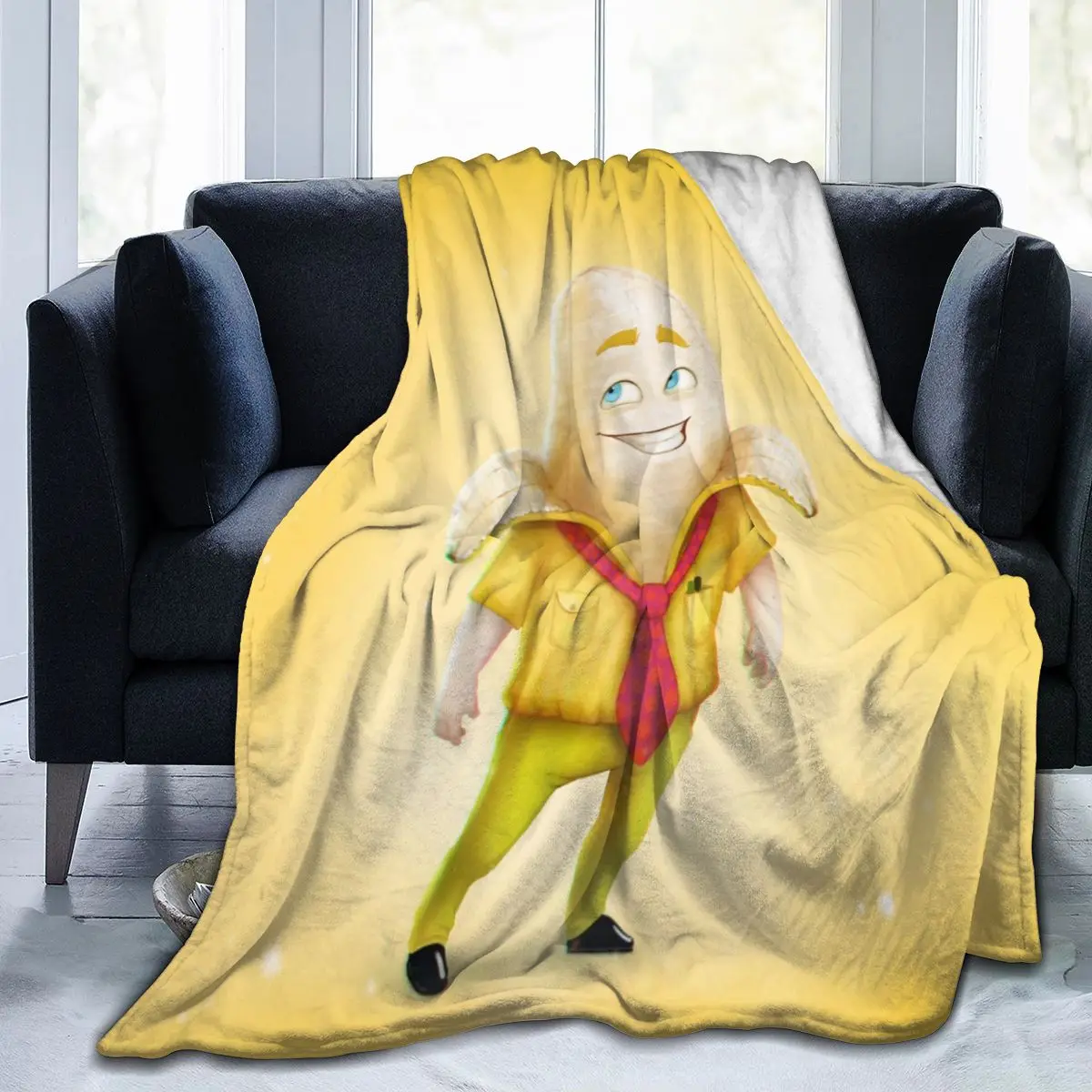 Mr. banana 3D печать мягкий и теплый коралловый бархат фланелевое одеяло для кровати
