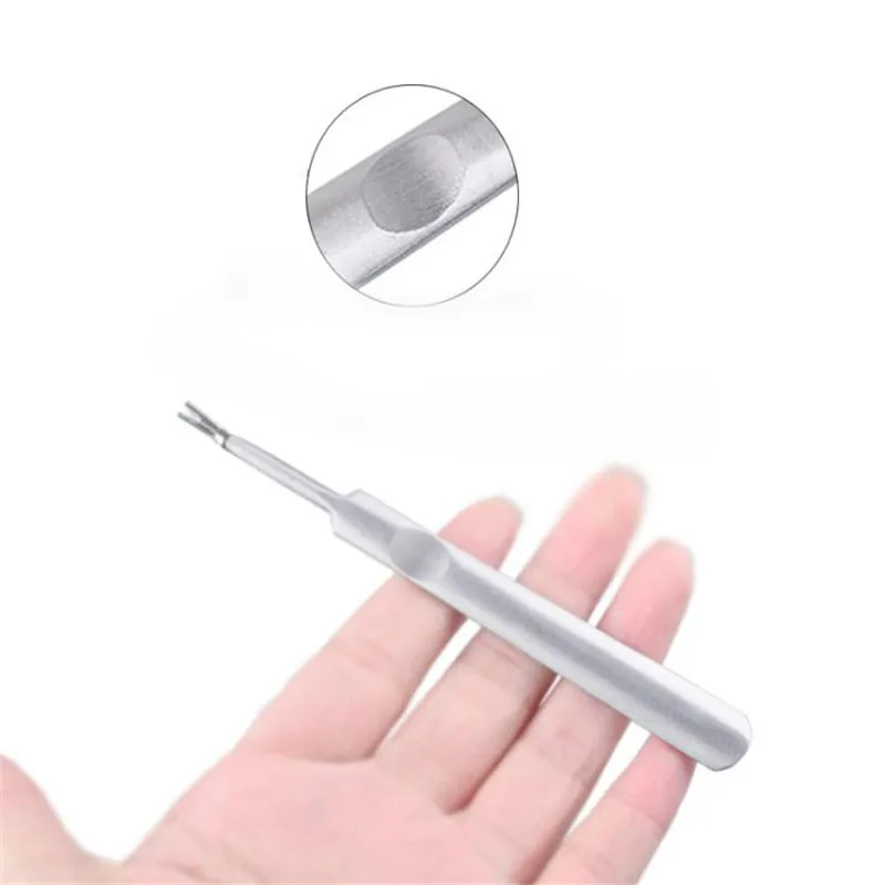 1 шт. двусторонний металлический инструмент для удаления кутикулы из нержавеющей