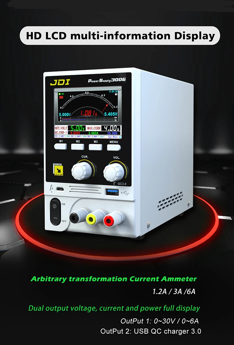 JDI 3006 обновление 30V 6A интеллигентая (ый) Напряжение Регулятора Тока осциллограф с