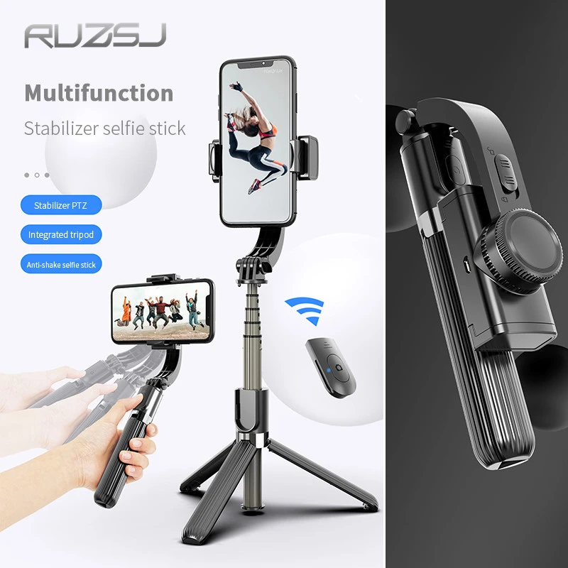 Estabilizador do Telefone Suporte para Iphone Ruzsj Bluetooth Handheld Cardan Móvel Q08 Selfie Vara Titular Ajustável – Huawei L08