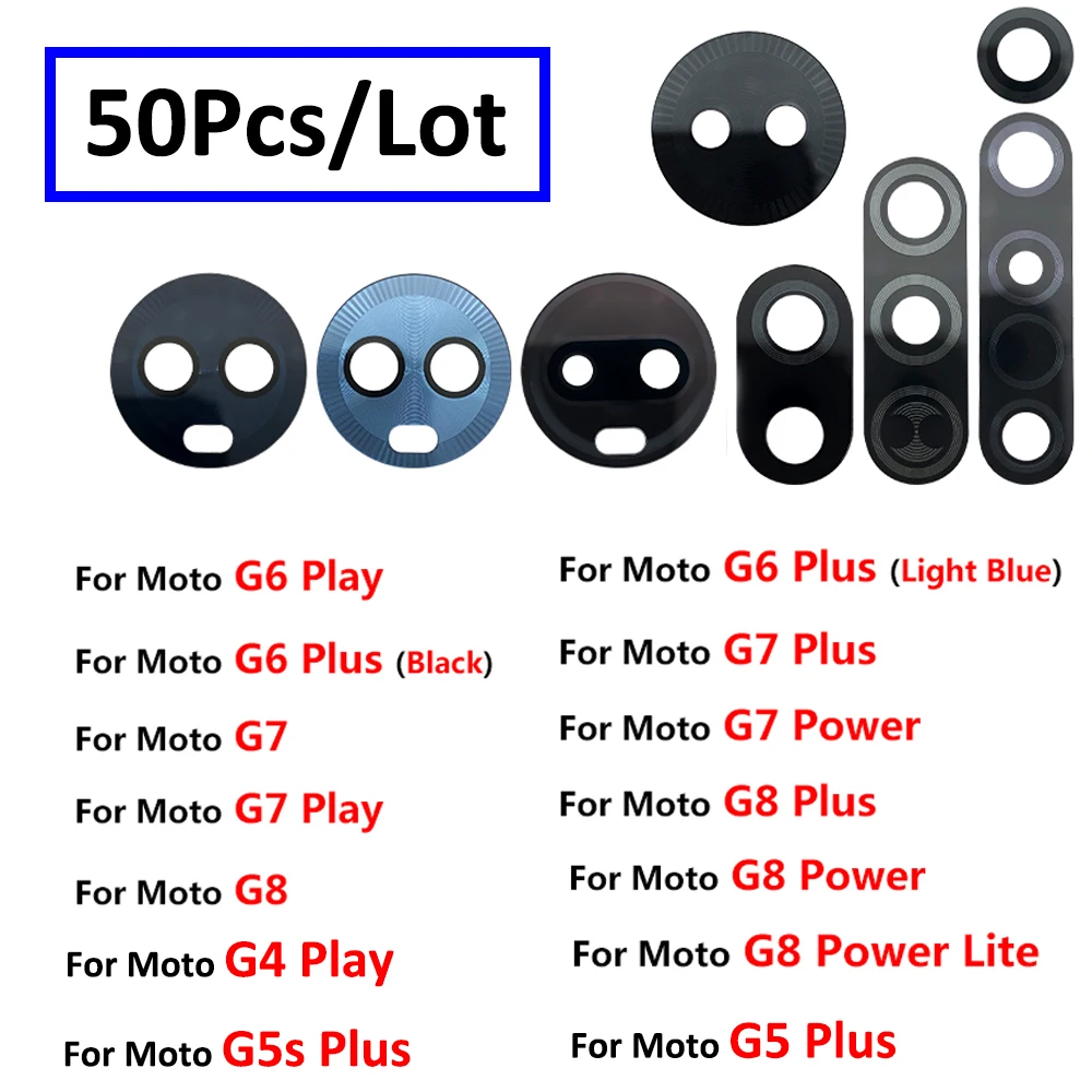 

50Pcs ,100% Original Rear Back Camera Glass Lens For Motorola Moto G5 G5s G6 G7 Play G8 Plus G8 Power Lite