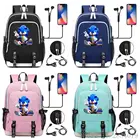 Рюкзак унисекс для ноутбука с USB-портом и принтом Ежик