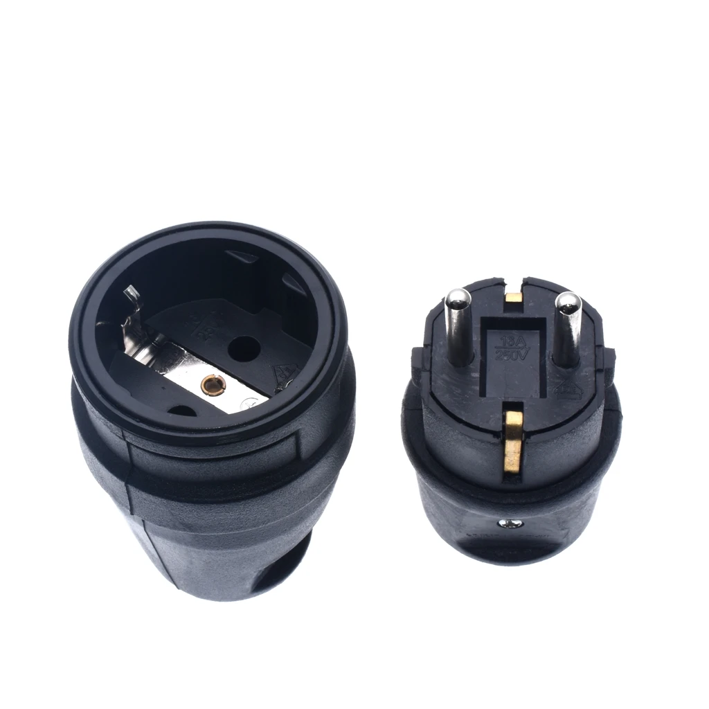 Европейская немецкая Водонепроницаемая электрическая резиновая вилка и розетка