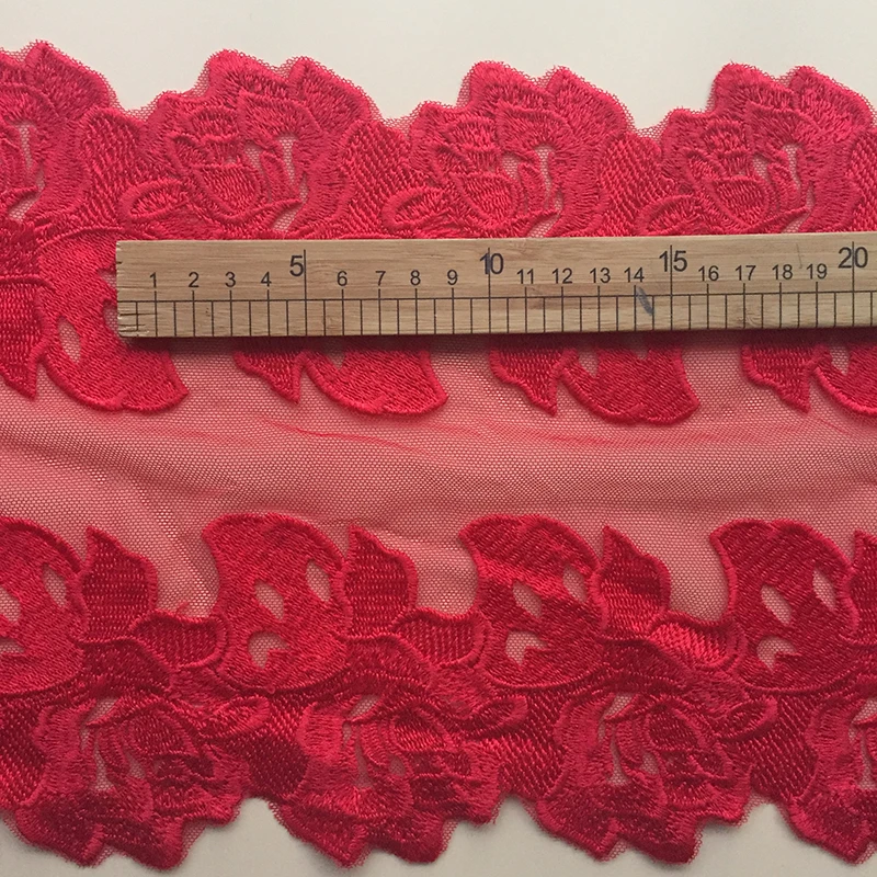 1 ярд красная кружевная отделка сделай сам украшение для волос ручной работы