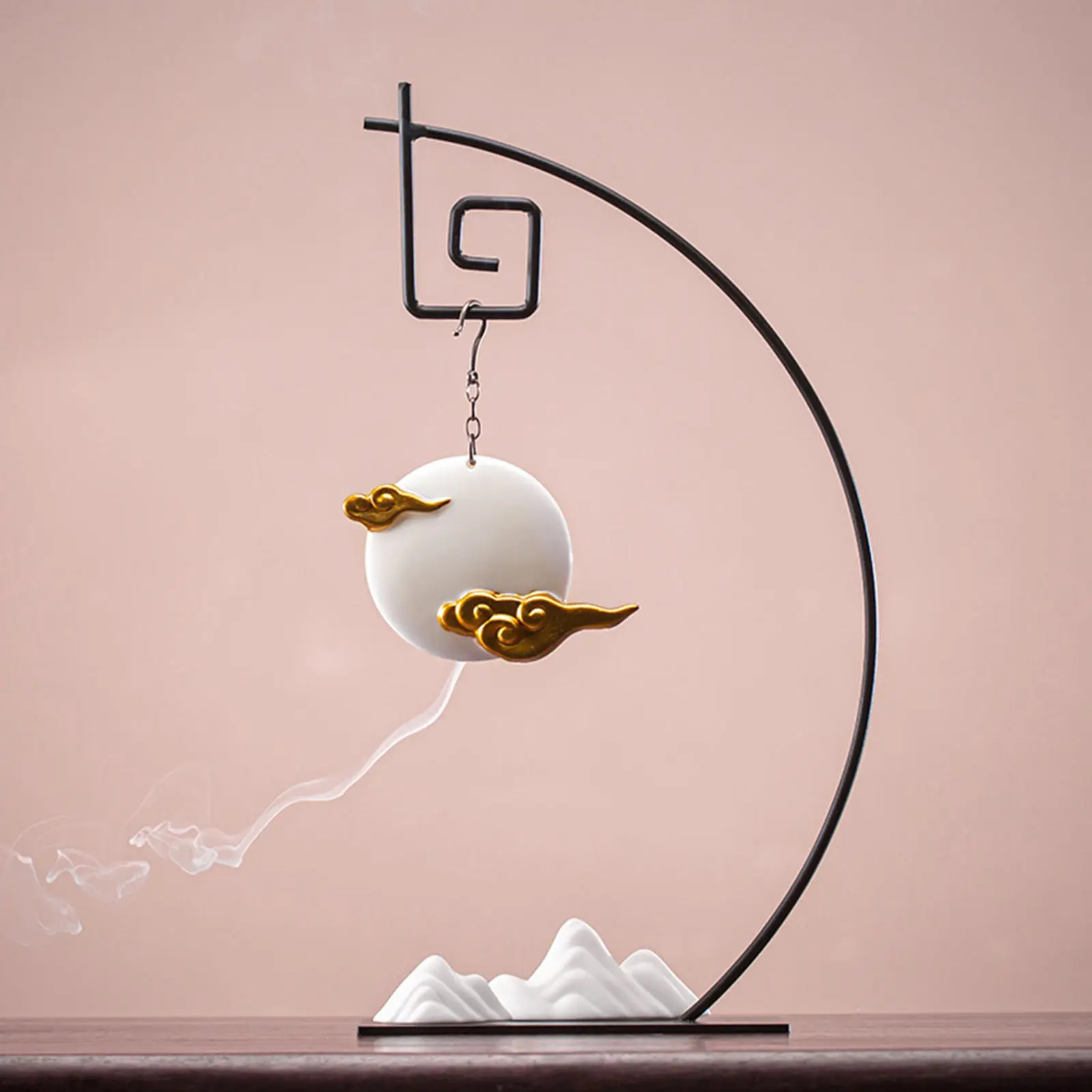 

Backflow Incense Burner Fragrance Buddha Cone Holder Home Office Décor