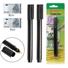 Поддельный тестер банкнот ручка чернила ручные инструменты для проверки денег 2 шт. детектор банкнот детектор поддельный маркер