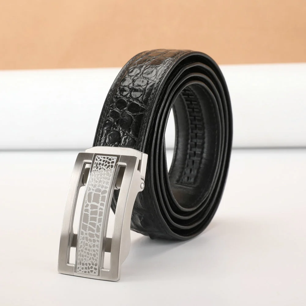 

Ремень из натуральной крокодиловой кожи для мужчин и женщин, тактический пояс с сетчатыми вставками для свитеров и платьев, роскошный пояс ...