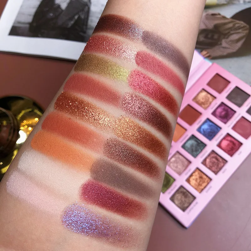 18 цветов долговечные блестящие матовые тени для век палитра макияж дымчатый