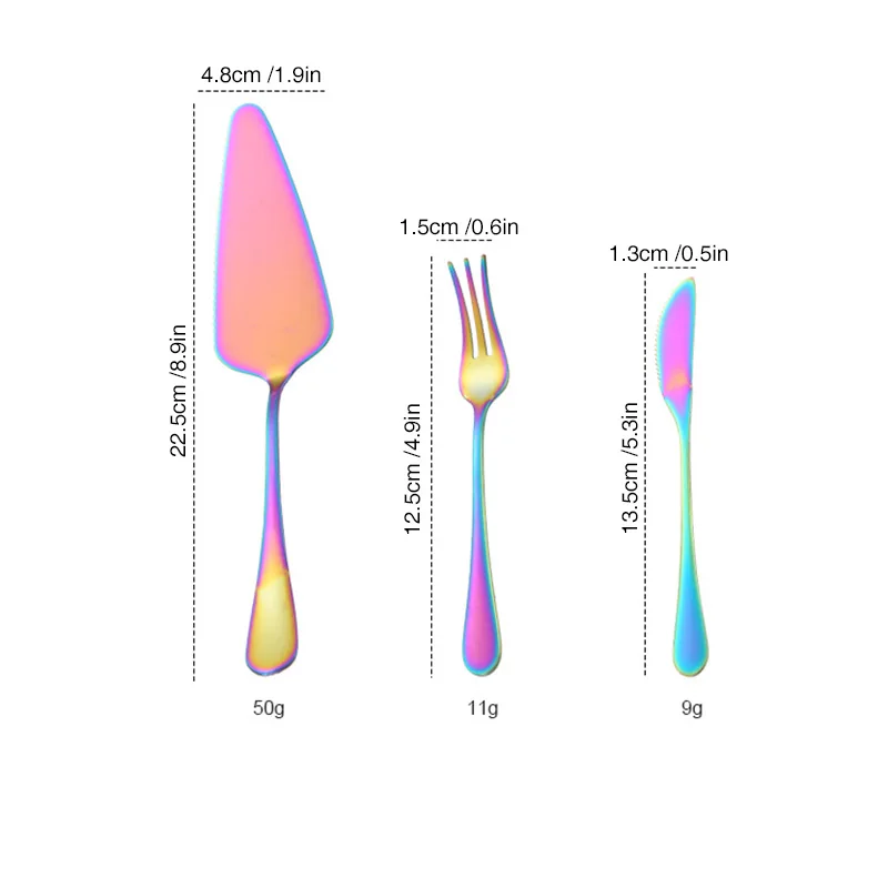 Нержавеющая сталь торт шпатель пицца Сырная лопатка красочный нож и вилка масло