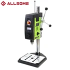 Настольный сверлильный пресс ALLSOME 800 Вт 6-Скоростной патрон-13 мм Мини сверлильный станок для деревообработки