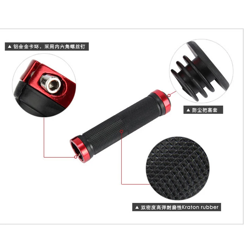 

Bicycle Handle Grip Mountain Bike Grip Cover Aluminium Alloy Bilateral Lock Handle Sleeve Fixed Gear Bicycle Anti-slip Handle