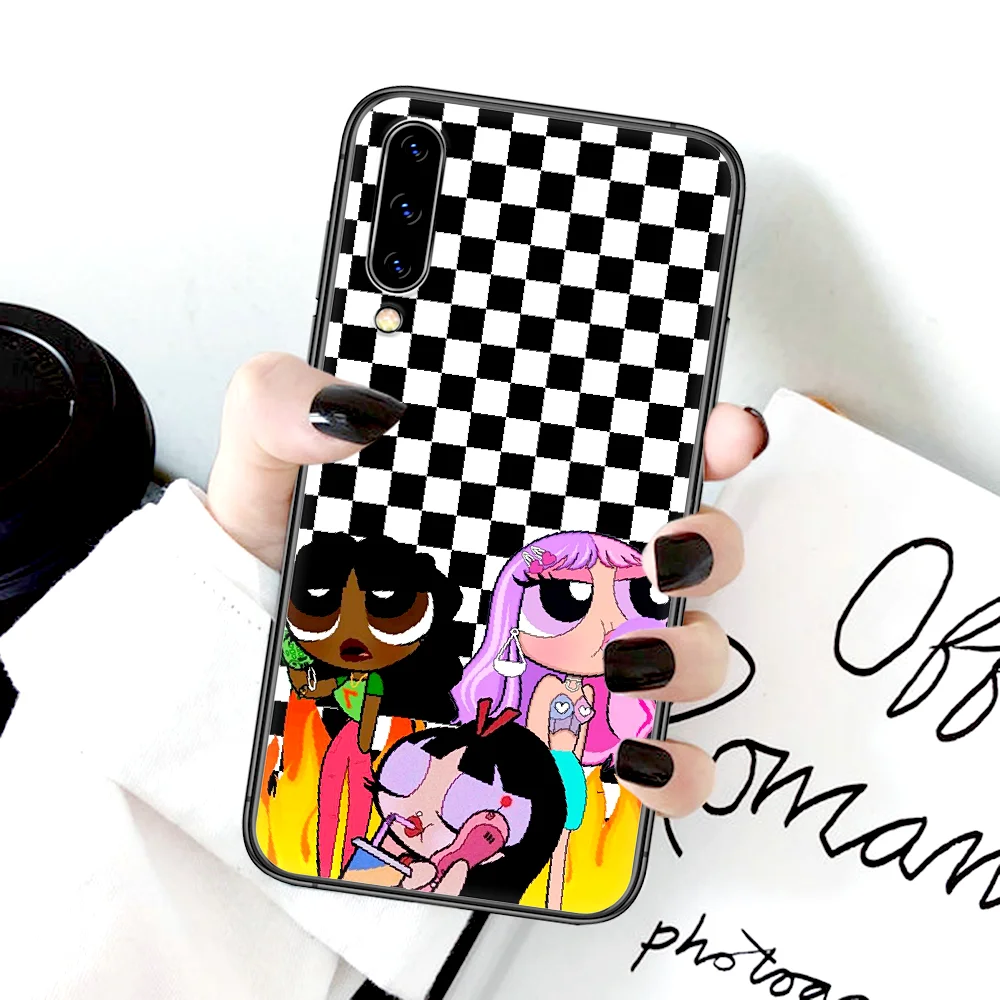 

Powerpuffs Cute Girls Phone Case For Samsung Galaxy A 3 5 7 8 10 20 20E 21S 30 30S 40 50 51 70 71 black Back Soft Etui Silicone