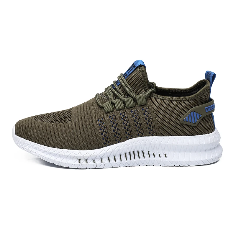 

HUCDML Big Size Sneakers Shoes for Men Lightweight Breathable Running Walking Male Footwear Soft Sole Lace-up Scarpe Uomo