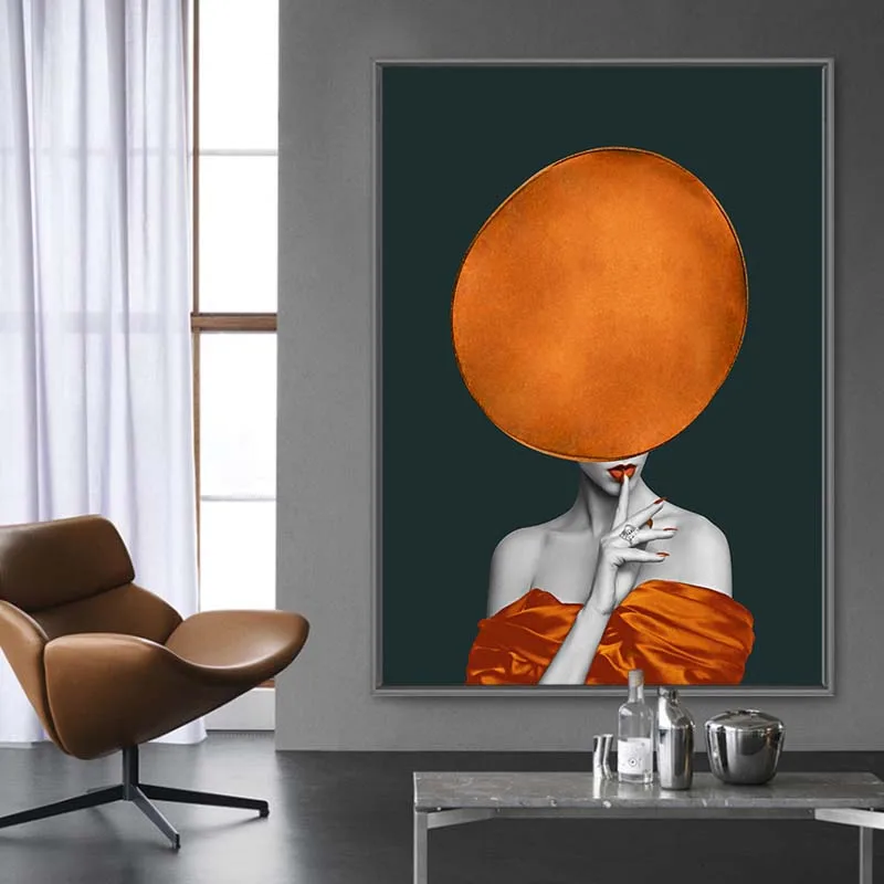 

Постер с абстрактным изображением женщины с воздушным шаром, черно-белая Настенная картина для гостиной, домашний декор, Картина на холсте ...