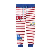 jumping meters new arrival childrens clothing toddler sweatpants cars embroidery hot selling stripe boys trousers pants