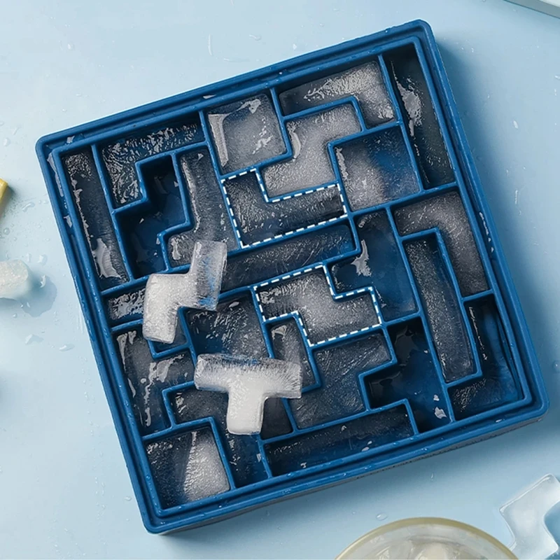 

Food Grade Cavity Silicone Bar Tetris Ice Cube Tray Mini Ice Cubes Small Square Mold Ice Maker Kitchen tools