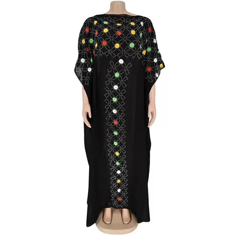 

Arabic Dress Dubai Abaya Muslim Dress for Women Bangladesh Colorful Beads Dresses Moroccan Kaftan Turkish Pakistan Abaya