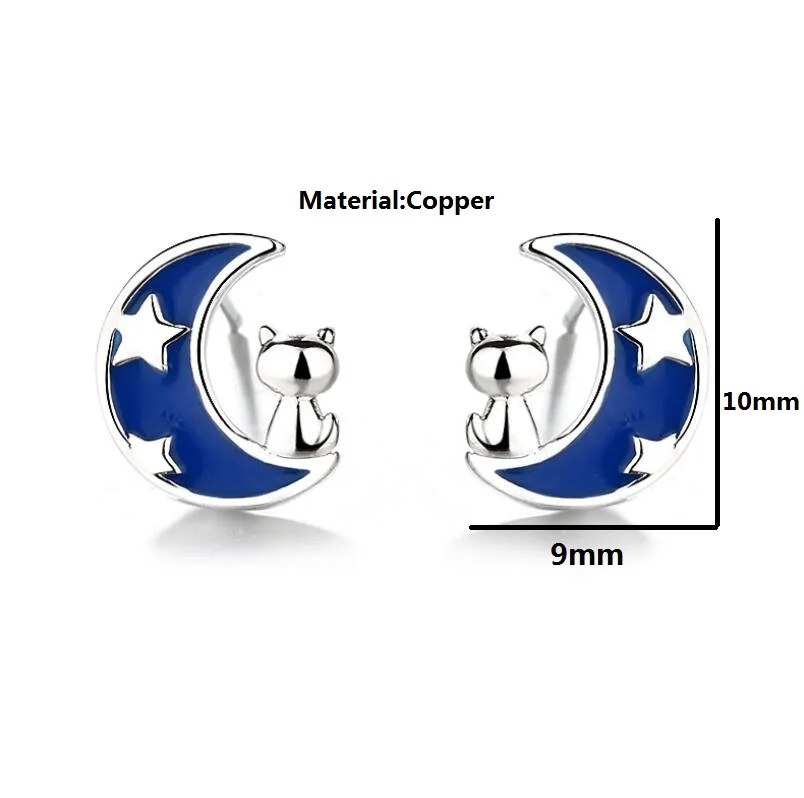 Милые корейские серьги в виде животных милые котенка легкие ювелирные изделия |