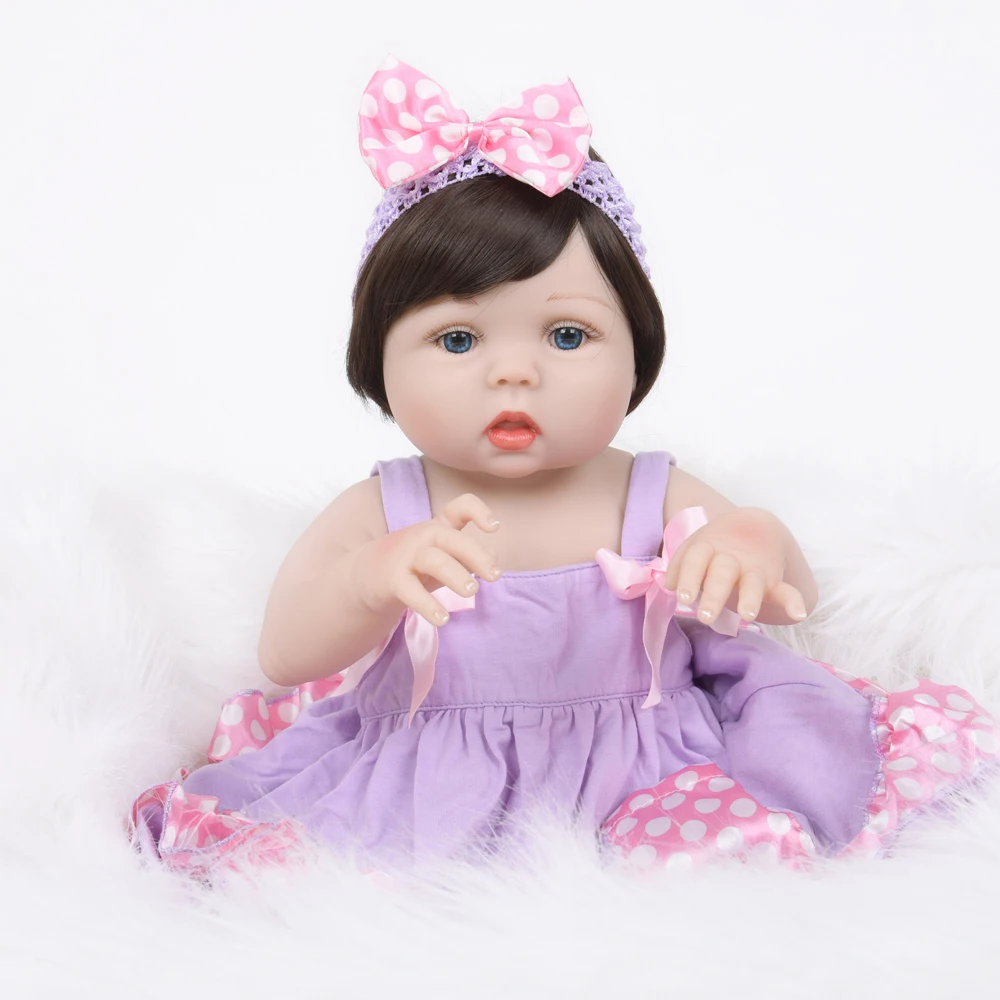 22 дюймовые развивающие реалистичные куклы для новорожденных силиконовые