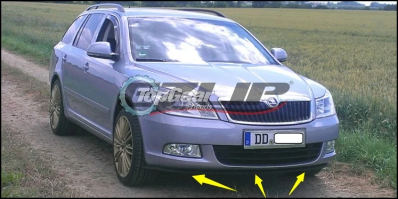 Дефлектор губ бампера для Skoda Citigo юбка переднего спойлера ДЛЯ TopGear Friends комплект