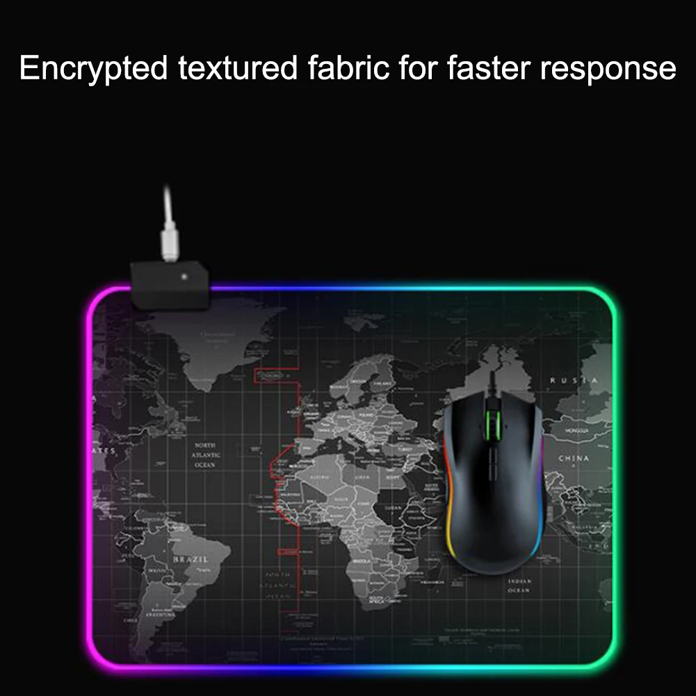 Цветная (RGB) большой игровой Мышь Pad цветная мышь коврик клавиатура стол для
