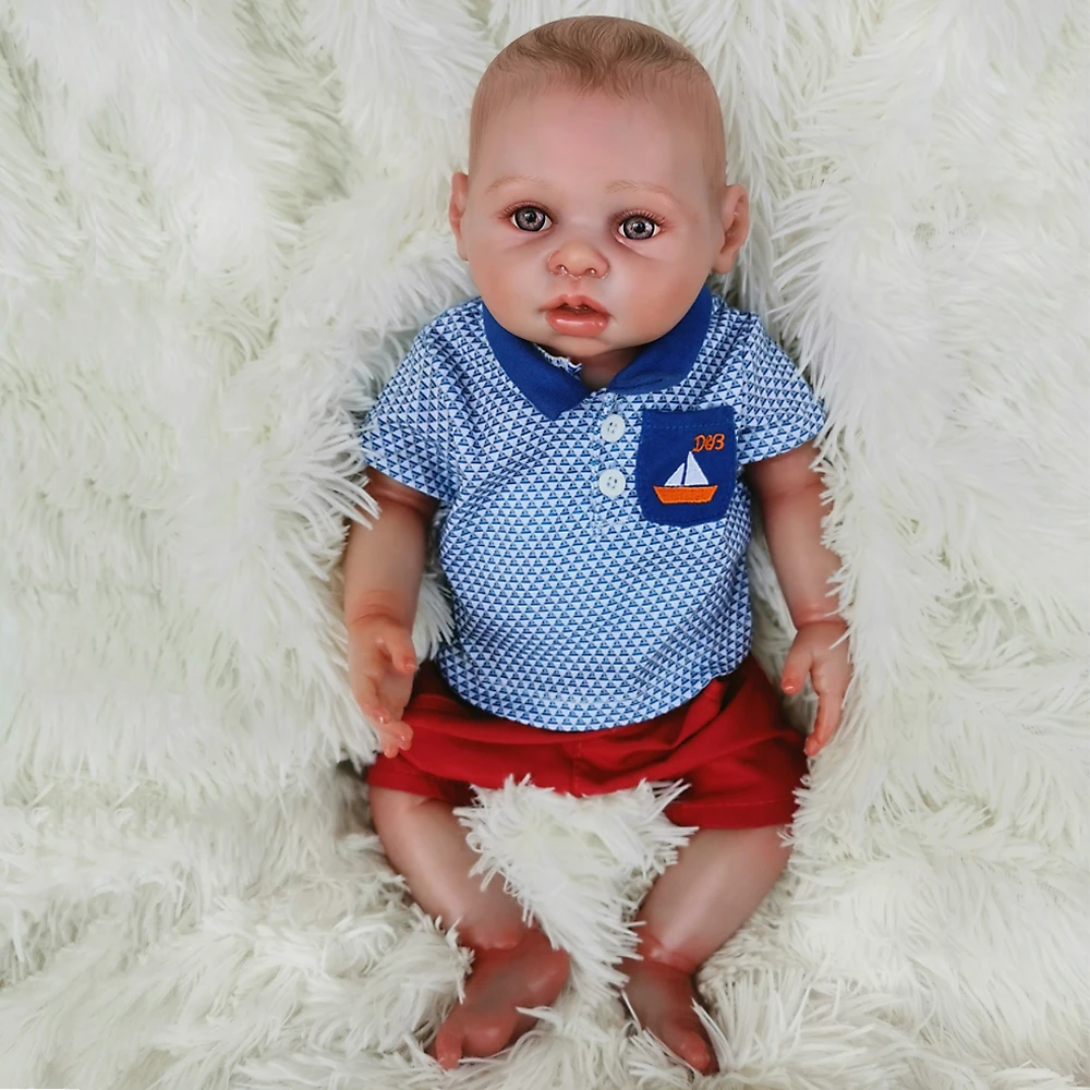 

Cute Bebes reborn corpo de silicone inteiro 16inch soft newborn baby dolls Exquisite collection detailed paint reborn babies