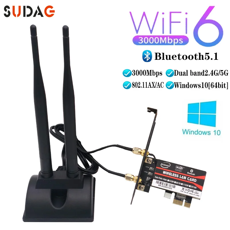 Двухдиапазонный 3000 Мбит/с Wi Fi 6 Intel AX200 PCIe Беспроводной адаптер 2 4G/5 ГГц 802.11ac/ax Bluetooth
